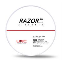Диск циркониевый Razor 1100, однослойный, размер 98х10мм, оттенок A3, UNC Inc (Корея)
