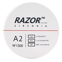 Диск циркониевый Razor 1300, размер 98х16мм, оттенок A2, однослойный