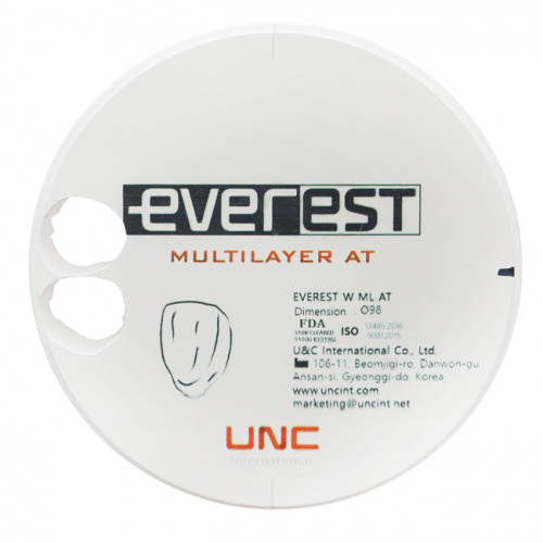 Диск циркониевый Everest Multilayer AT, размер 98х30мм, оттенок BL3, многослойный фото 2