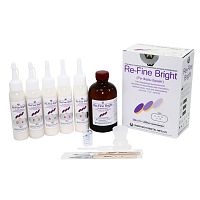 Пластмасса Re-Fine Bright Set 3 самотвердеющая (3 минуты), цвет A2, A3, B2, C2, D1, набор 5 х 50 г + 260 мл. от Дентал-Ист
