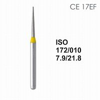 Бор алмазный MANI CE-17EF по ISO 172, конус,010х7,9х21,8мм,макс.скорость 300 тыс.об,зерн.EF,5шт