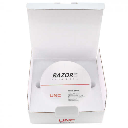 Диск циркониевый Razor 800, однослойный, размер 98х10мм, оттенок Pure, UNC Inc (Корея) от Дентал-Ист фото 8