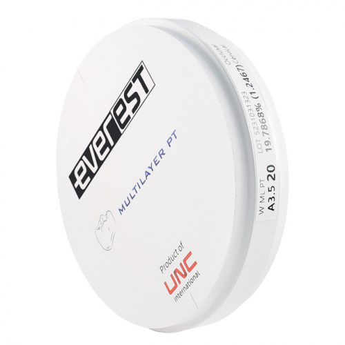 Диск циркониевый Everest Multilayer PT, размер 98х20 мм, цвет A3.5, многослойный фото 2