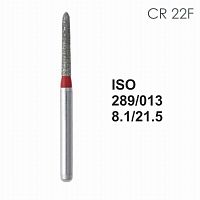 Бор алмазный MANI CR-22F по ISO 289, торпеда,013х8,1х21,5мм,макс.скорость 300 тыс.об,зерн.F,5шт