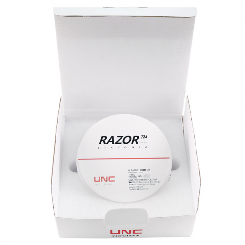 Диск циркониевый Razor 800, однослойный, размер 98х30мм, оттенок A1, UNC Inc (Корея) от Дентал-Ист фото 8