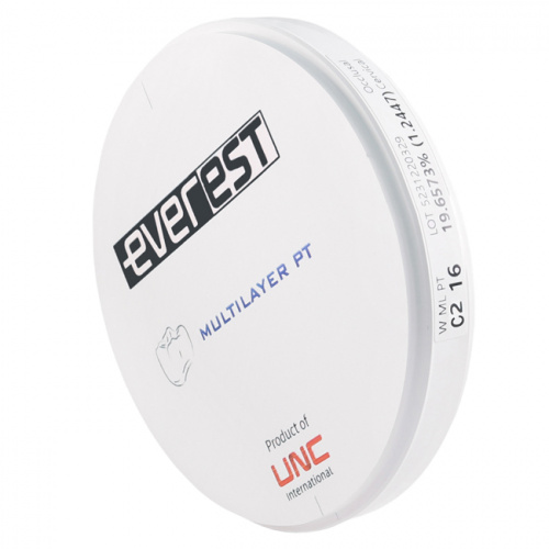 Диск циркониевый Everest Multilayer PT, размер 95х16 мм, цвет C2, многослойный фото 2