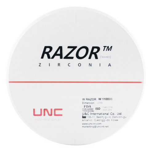 Диск циркониевый Razor 1100, размер 98х18мм, оттенок D3, однослойный