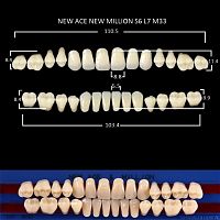 Зубы NEW ACE/NEW MILLION, цвет D4, фасон S6/L7/M32, полный гарнитур, 28шт. от Дентал-Ист