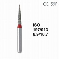 Бор алмазный MANI CD-59F по ISO 197, конус,013х6,9х16,7мм,макс.скорость 300 тыс.об,зерн.F,5шт