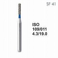 Бор алмазный MANI SF-41 по ISO 109, цилиндр,011х4,3х19,0мм,макс.скорость 300 тыс.об,зерн.S,5шт