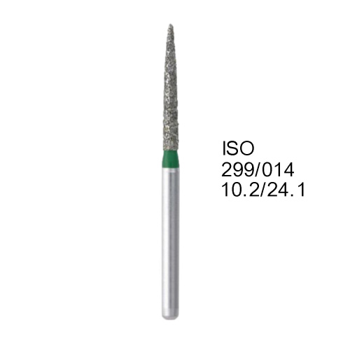 Бор алмазный MANI FO-11C по ISO 299, торпеда,014х10,2х24,1мм,макс.скорость 300 тыс.об,зерн.C,5шт