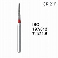 Бор алмазный MANI CR-21F по ISO 197, конус,012х7,1х21,5мм,макс.скорость 300 тыс.об,зерн.F,5шт