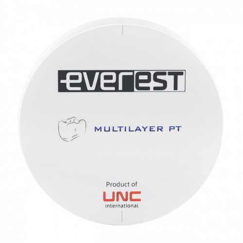 Диск циркониевый Everest  Multilayer PT, многослойный, размер 98х30мм, оттенок B3, UNC Inc (Корея) от Дентал-Ист