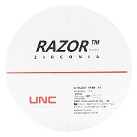 Диск циркониевый Razor 800, однослойный, размер 98х12мм, оттенок B1, UNC Inc (Корея)