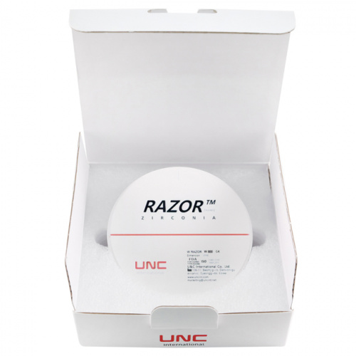 Диск циркониевый Razor 800, однослойный, размер 98х20мм, оттенок C4, UNC Inc (Корея) от Дентал-Ист фото 8