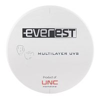Диск циркониевый Everest Multilayer UVS, размер 95х25мм, оттенок B2, многослойный, для ускоренной синтеризации за 40 минут