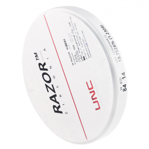 Диск циркониевый Razor 800, однослойный, размер 98х14мм, оттенок B4, UNC Inc (Корея) от Дентал-Ист фото 6