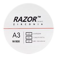 Диск циркониевый Razor 800, однослойный Zirconzahn, 95х25мм, A3, UNC Inc (Корея) от Дентал-Ист