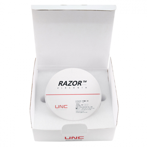 Диск циркониевый Razor 800, однослойный, размер 98х30мм, оттенок D2, UNC Inc (Корея) от Дентал-Ист фото 8