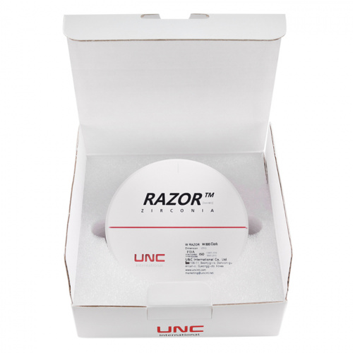 Диск циркониевый Razor 800, однослойный, размер 98х14мм, оттенок Dark, UNC Inc (Корея) от Дентал-Ист фото 8