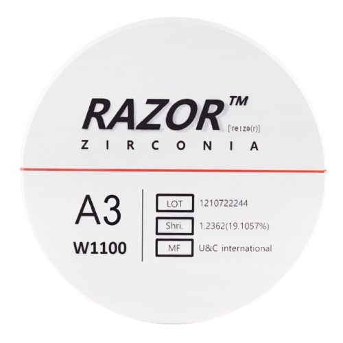 Диск циркониевый Razor 1100, размер 95х25мм, оттенок A3, однослойный