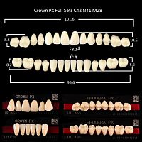 Зубы PX CROWN / EFUCERA, цвет A2, фасон C42/N41/28, полный гарнитур, 28шт.