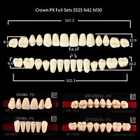 Зубы PX CROWN / EFUCERA, цвет C3, фасон S52S/N42/30, полный гарнитур, 28шт.
