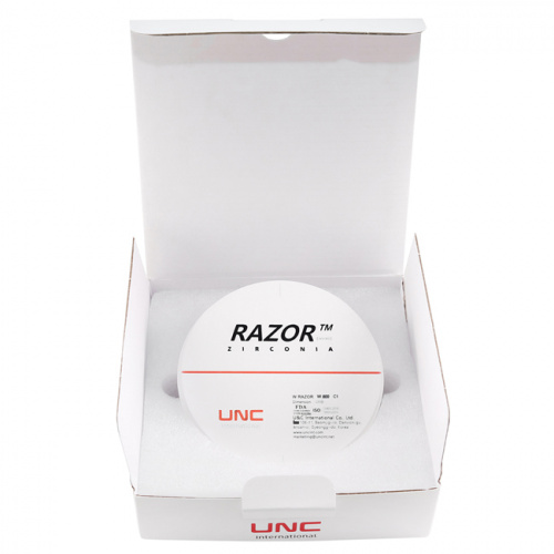 Диск циркониевый Razor 800, однослойный, размер 98х22мм, оттенок C1, UNC Inc (Корея) от Дентал-Ист фото 8