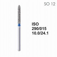 Бор алмазный MANI SO-12 по ISO 290, торпеда,015х10х24,1мм,макс.скорость 450 тыс.об,зерн.S,5шт