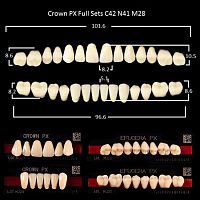 Зубы PX CROWN / EFUCERA, цвет B2, фасон C42/N41/28, полный гарнитур, 28шт.
