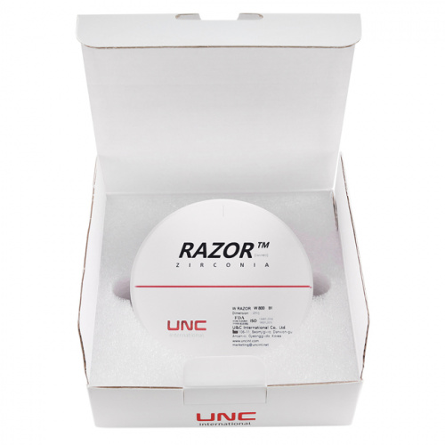 Диск циркониевый Razor 800, однослойный, размер 98х14мм, оттенок B1, UNC Inc (Корея) от Дентал-Ист фото 8