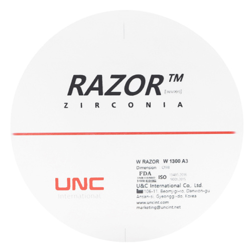 Диск циркониевый Razor 1300, размер 98х12мм, оттенок A3, однослойный