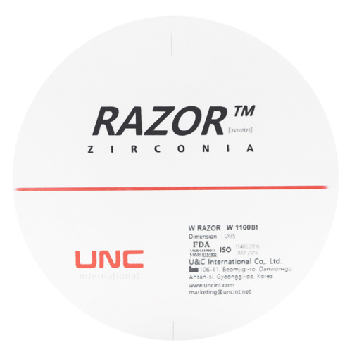 Диск циркониевый Razor 1100, размер 95х10мм, оттенок B1, однослойный