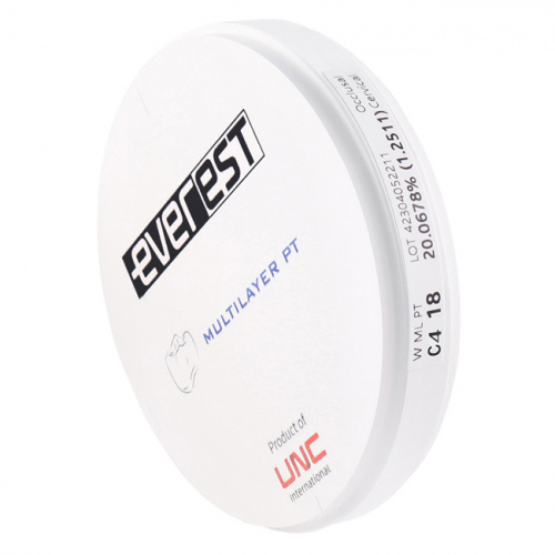 Диск циркониевый Everest Multilayer PT, размер 95х18 мм, цвет C4, многослойный фото 2