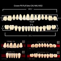 Зубы PX CROWN / EFUCERA, цвет A2, фасон C41/N41/32, полный гарнитур, 28шт. от Дентал-Ист