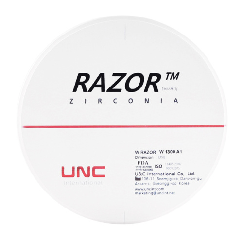 Диск циркониевый Razor 1300, размер 98х14мм, оттенок A1, однослойный