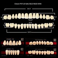 Зубы PX CROWN / EFUCERA, цвет A3,5, фасон S61S/N61S/34, полный гарнитур, 28шт. от Дентал-Ист