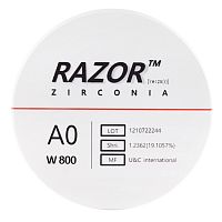 Диск циркониевый Razor 800, однослойный Zirconzahn, 95х25мм, A0, UNC Inc (Корея) от Дентал-Ист