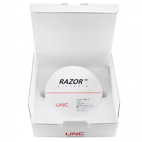Диск циркониевый Razor 800, однослойный, размер 98х20мм, оттенок D2, UNC Inc (Корея) от Дентал-Ист фото 8
