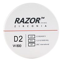 Диск циркониевый Razor 800, однослойный, размер 98х16мм, оттенок D2, UNC Inc (Корея)