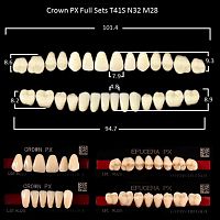 Зубы PX CROWN / EFUCERA, цвет B3, фасон T41S/N42/28, полный гарнитур, 28шт.