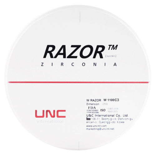 Диск циркониевый Razor 1100, размер 98х14мм, оттенок C3, однослойный
