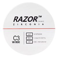 Диск циркониевый Razor 800, однослойный Zirconzahn, 95х25мм, C3, UNC Inc (Корея)