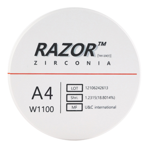 Диск циркониевый Razor 1100, размер 98х16мм, оттенок A4, однослойный