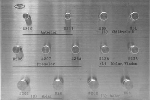 Панель для фиксаторов для коффердама