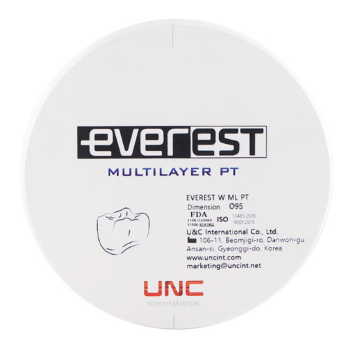 Диск циркониевый Everest Multilayer PT, размер 95х25мм, цвет D2, многослойный