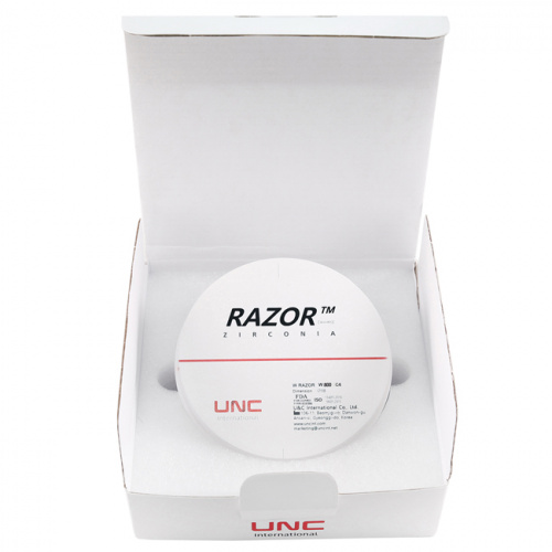 Диск циркониевый Razor 800, однослойный, размер 98х30мм, оттенок C4, UNC Inc (Корея) от Дентал-Ист фото 8