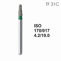 Бор алмазный MANI TF-31C по ISO 170, конус,017х4,2х19,0мм,макс.скорость 300 тыс.об,зерн.C,5шт