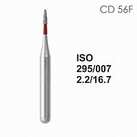 Бор алмазный MANI CD-56F по ISO 295, торпеда,007х2,2х16,7мм,макс.скорость 300 тыс.об,зерн.F,5шт