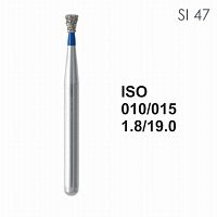 Бор алмазный MANI SI-47 по ISO 010, об.конус, 015х1,6х19,0 мм, макс.скорость 450 тыс.об, зерн.S, 5шт